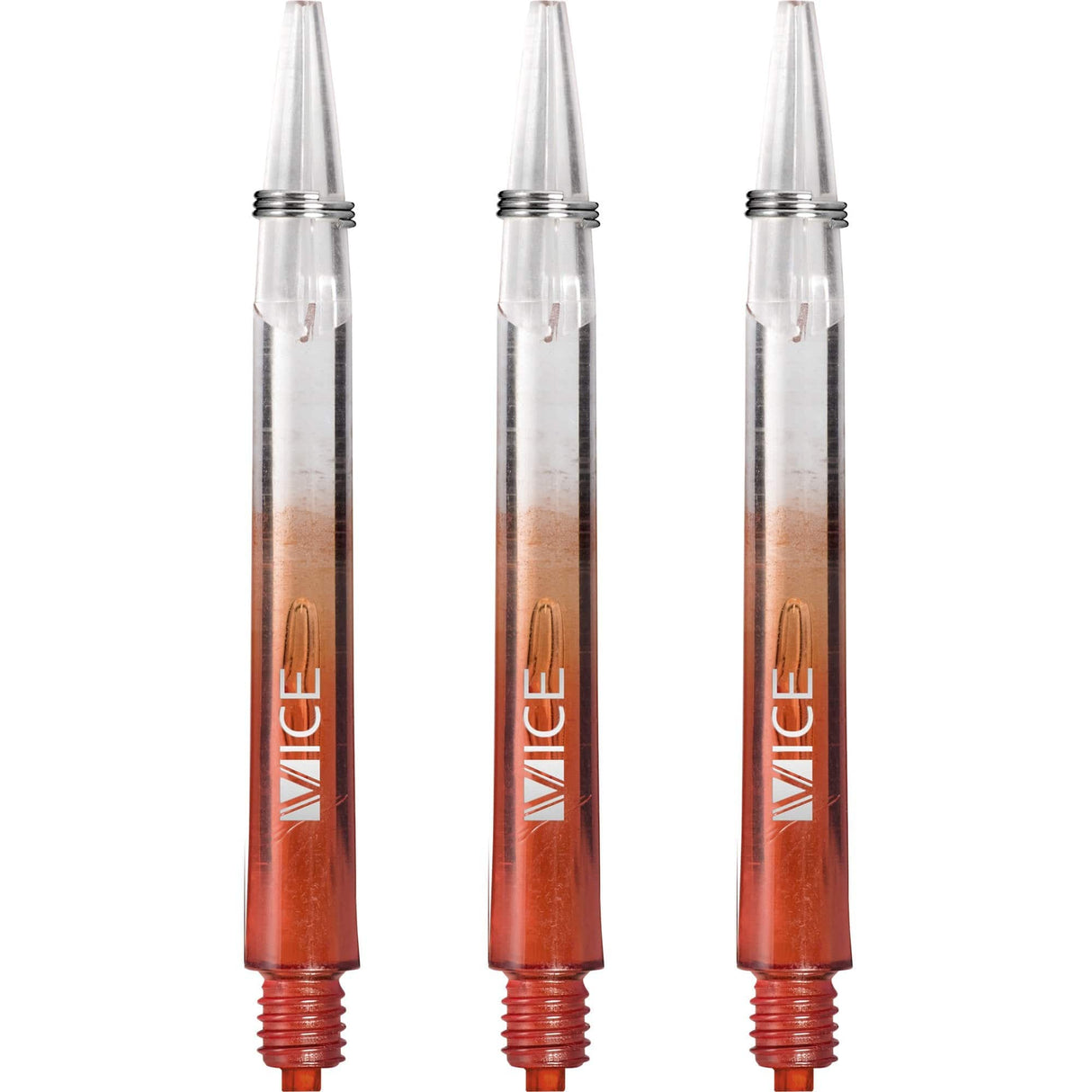 One80 Vice Gradient Shafts - Clear - Red Medium