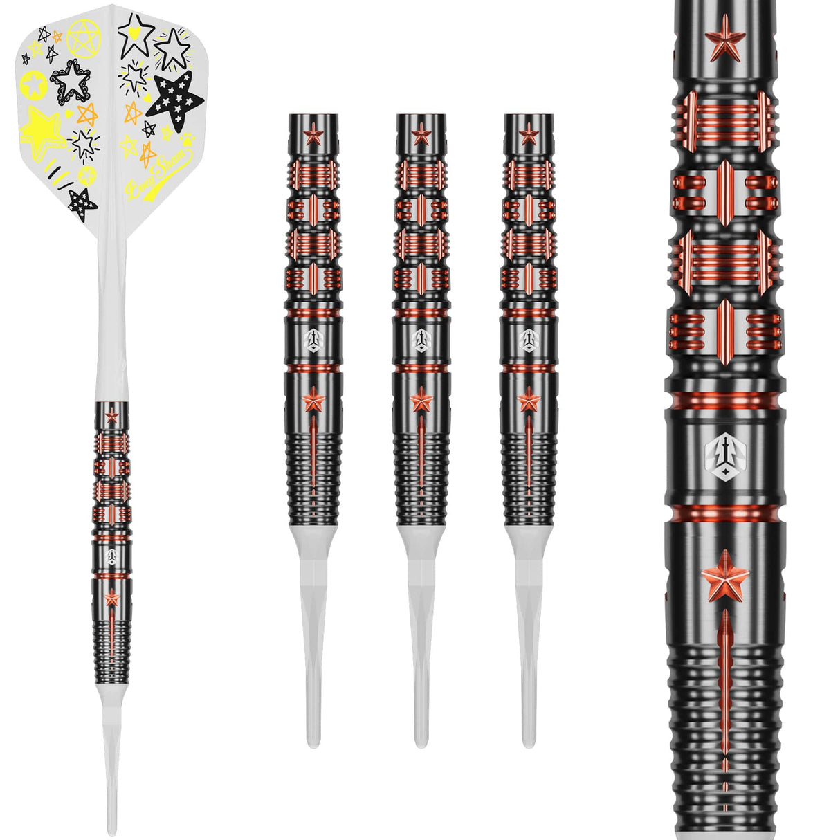 Caliburn Players Darts - Soft Tip - 90% Tungsten - Boeysham 19g