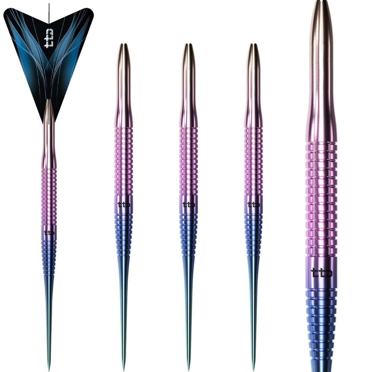Caliburn TTD Darts - Complete Titanium Dart - T3 - Rainbow 7g