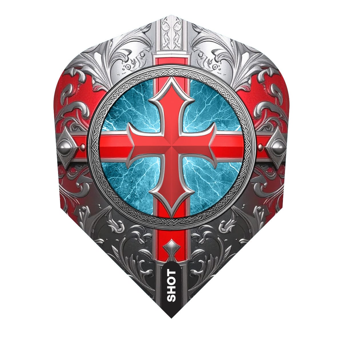 Shot Future Knights Dart Flights - 100 Micron - Standard No6 - St George