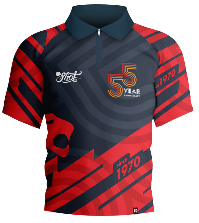 Shot Dart Shirt - 55 Year Anniversary - Black & Red