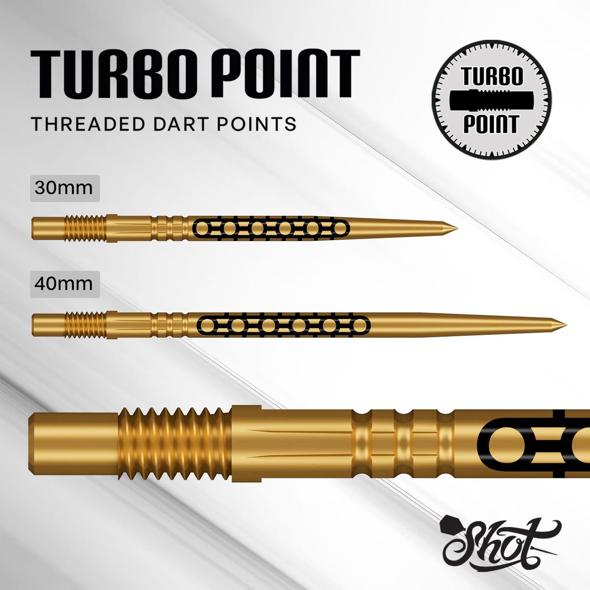 Shot Turbo Dart Points - Steel Tip - Goths