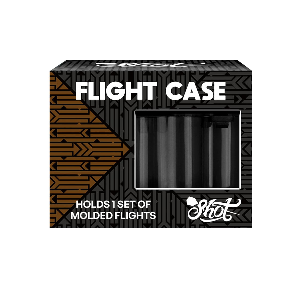 Shot Darts Case - Flight Case - Holds 1 set of moulded flights