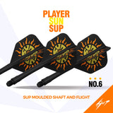 Caliburn SUP Dart Flights - Moulded Shaft & Flight - Sun - Standard No6