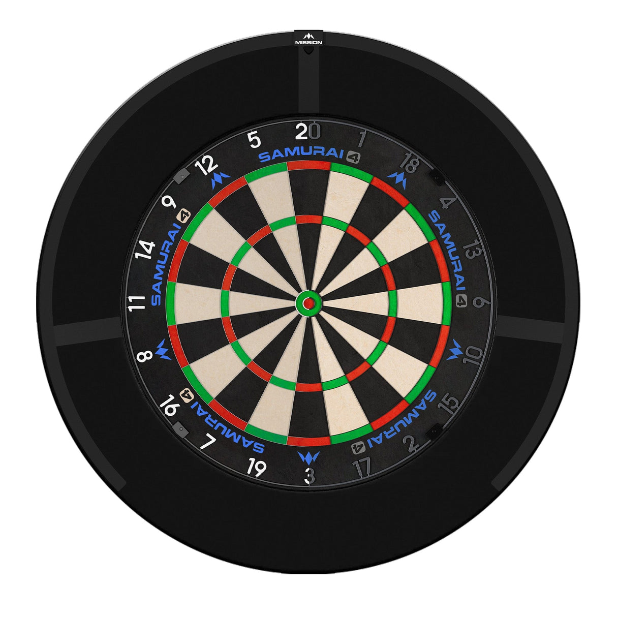 Mission Samurai 4 Dartboard Set - Dart Board, Surround & Torus 270 Light