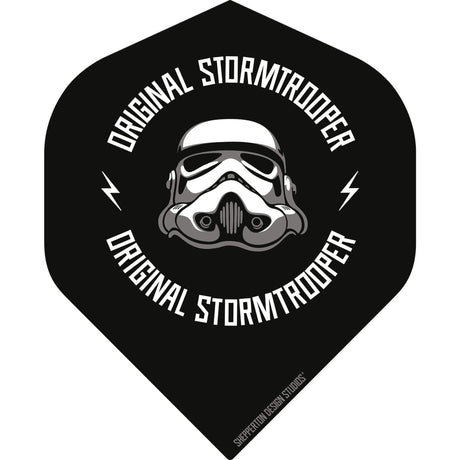 Original StormTrooper Dart Flights - Official Licensed - No2 - Std - Storm Trooper - Logo on Black
