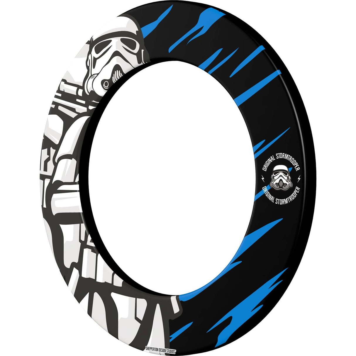 Original StormTrooper Dartboard Surround - S4 - Storm Trooper - with Gun on Blue