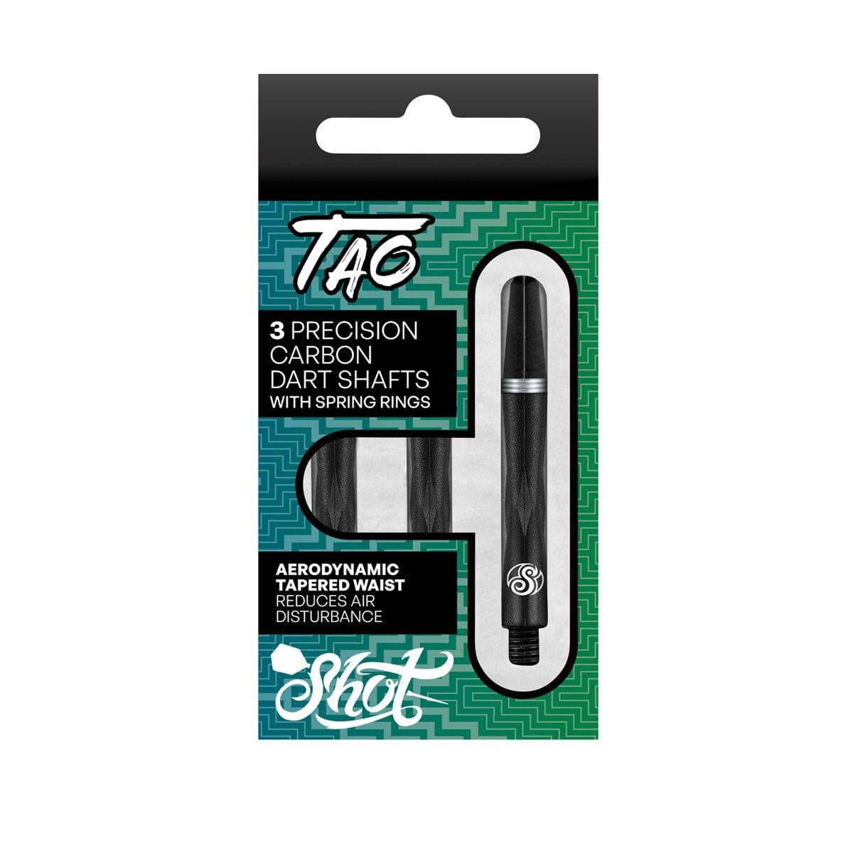 Shot Tao Dart Shaft - Carbon - Black - Medium