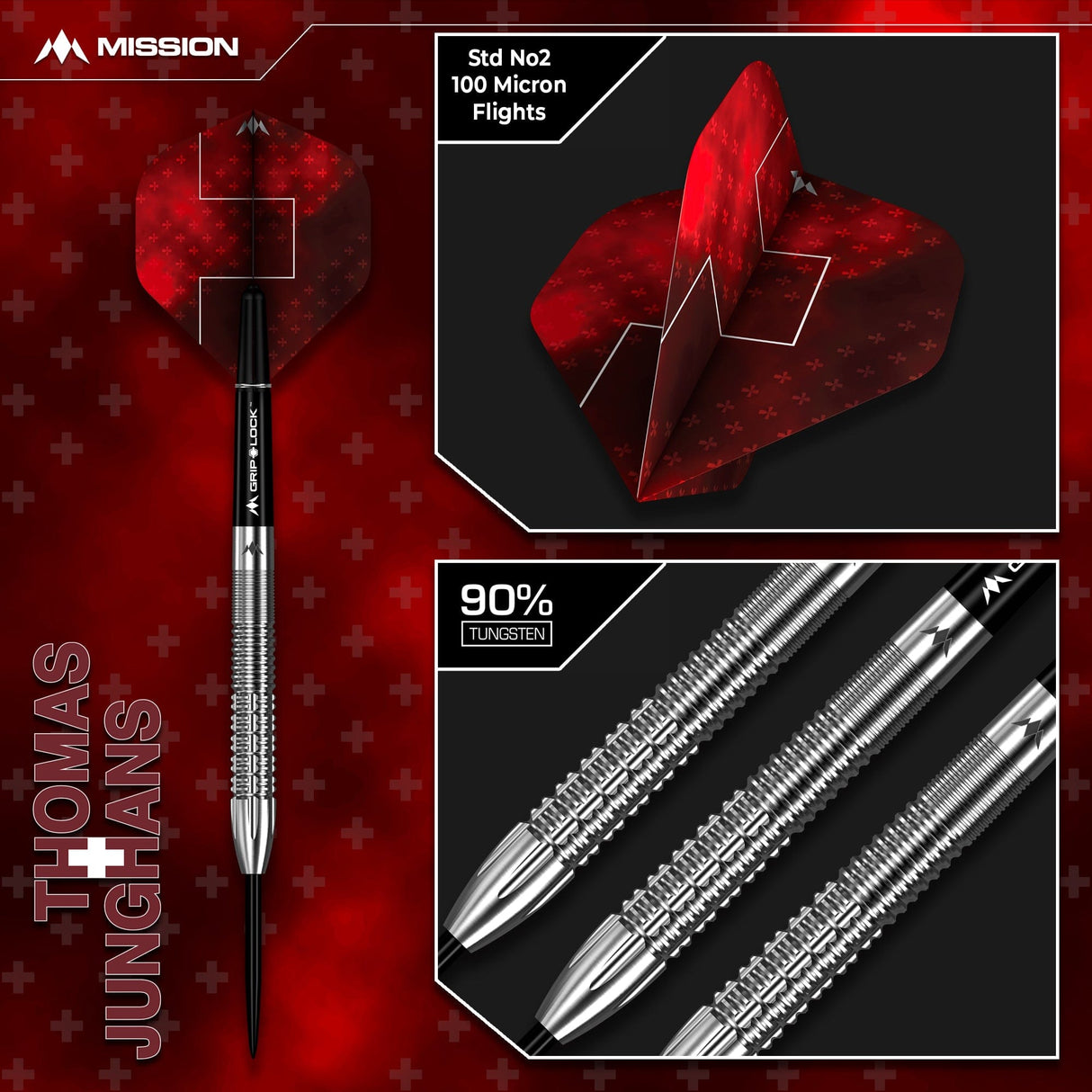 Mission Thomas Junghans Darts - Steel Tip - 90% Tungsten