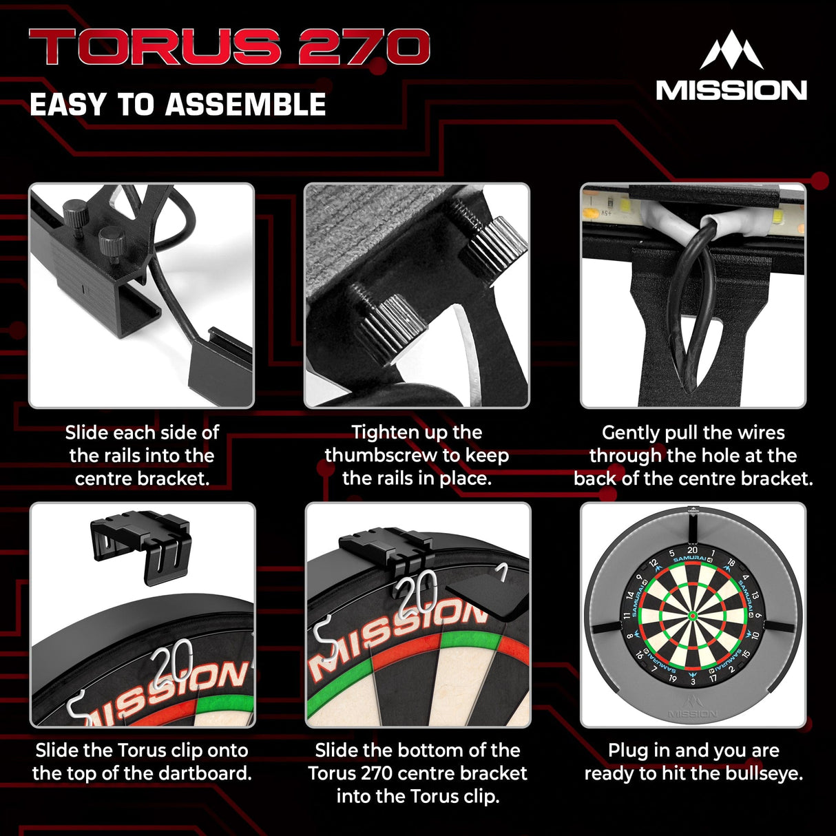 Mission Torus 270 - Dartboard Lighting - USB-C