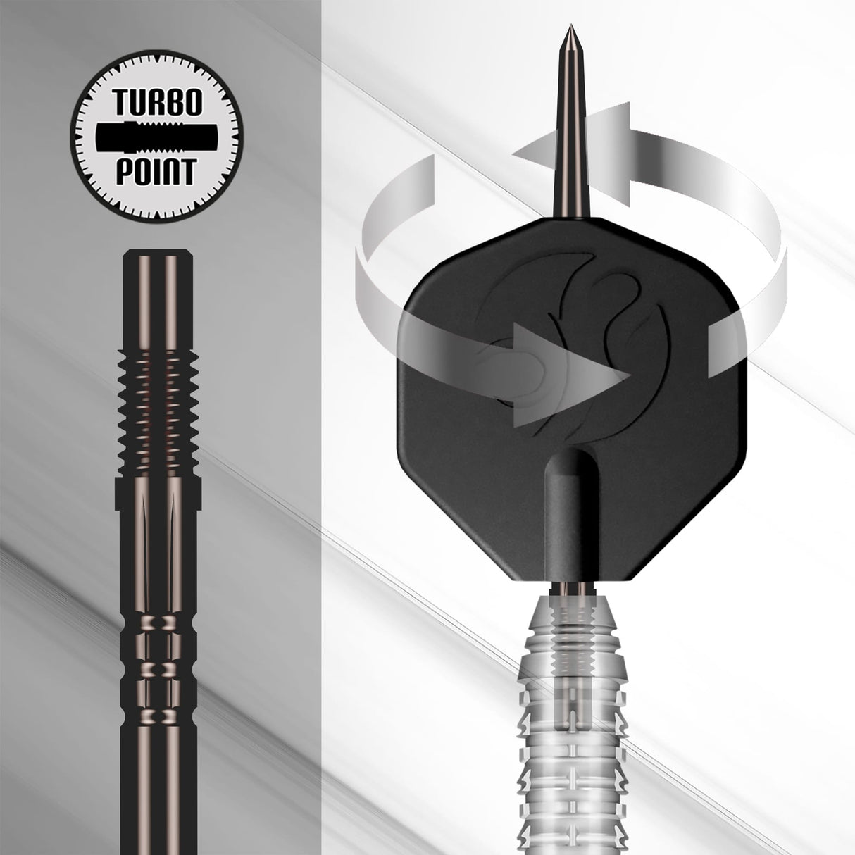 Shot Turbo Dart Points - Steel Tip - Michael Smith