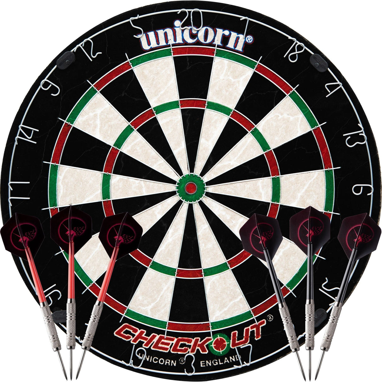 *Unicorn Checkout Dartboard - inc 2 sets of Darts - Full Starter Set
