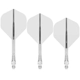 Mission Force 90 Vortex - Moulded Flight & Shaft - Clear No2 / Short