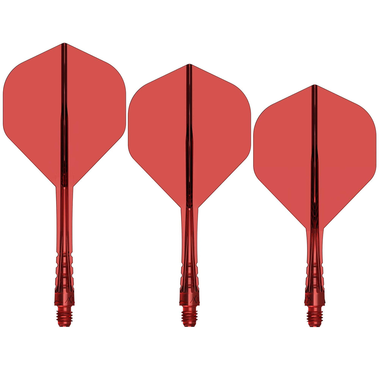 Mission Force 90 Vortex - Moulded Flight & Shaft - Standard No2 Clear Red / Short