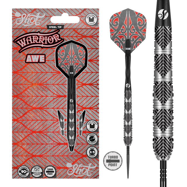 Shot Warrior TP Darts - Steel Tip - 90% Tungsten - Awe