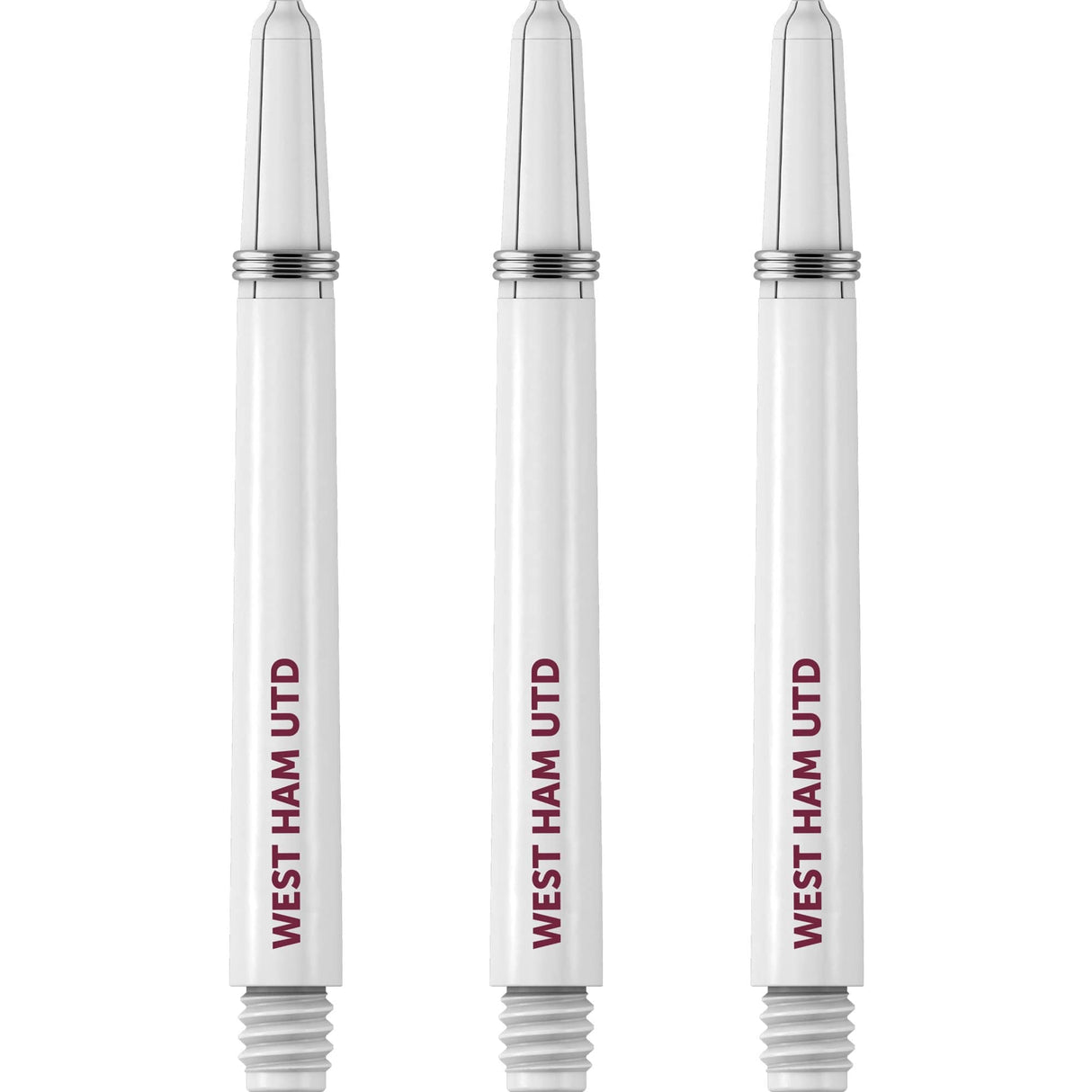 West Ham United FC - Official Licensed - Nylon Stems - Dart Shafts with Springs - White