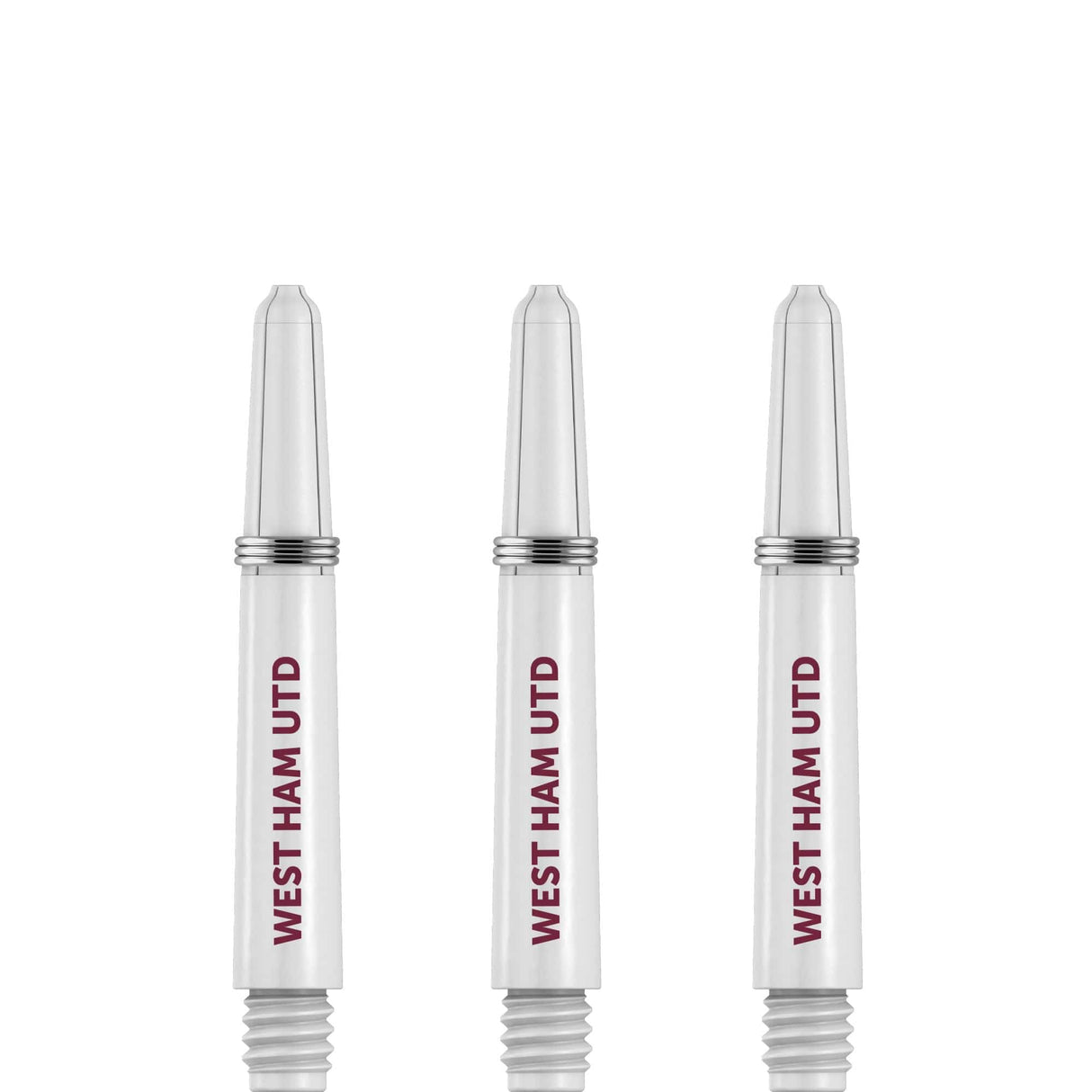 West Ham United FC - Official Licensed - Nylon Stems - Dart Shafts with Springs - White
