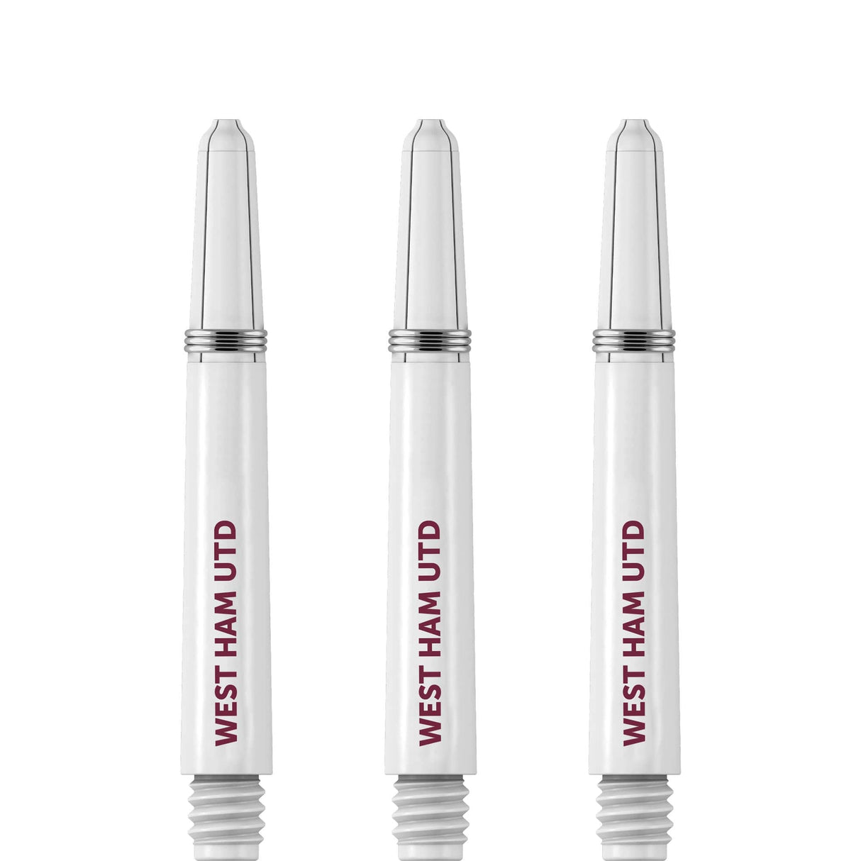West Ham United FC - Official Licensed - Nylon Stems - Dart Shafts with Springs - White