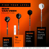 Winmau Gian van Veen Switch Darts - Steel Tip - 90% Tungsten - TS