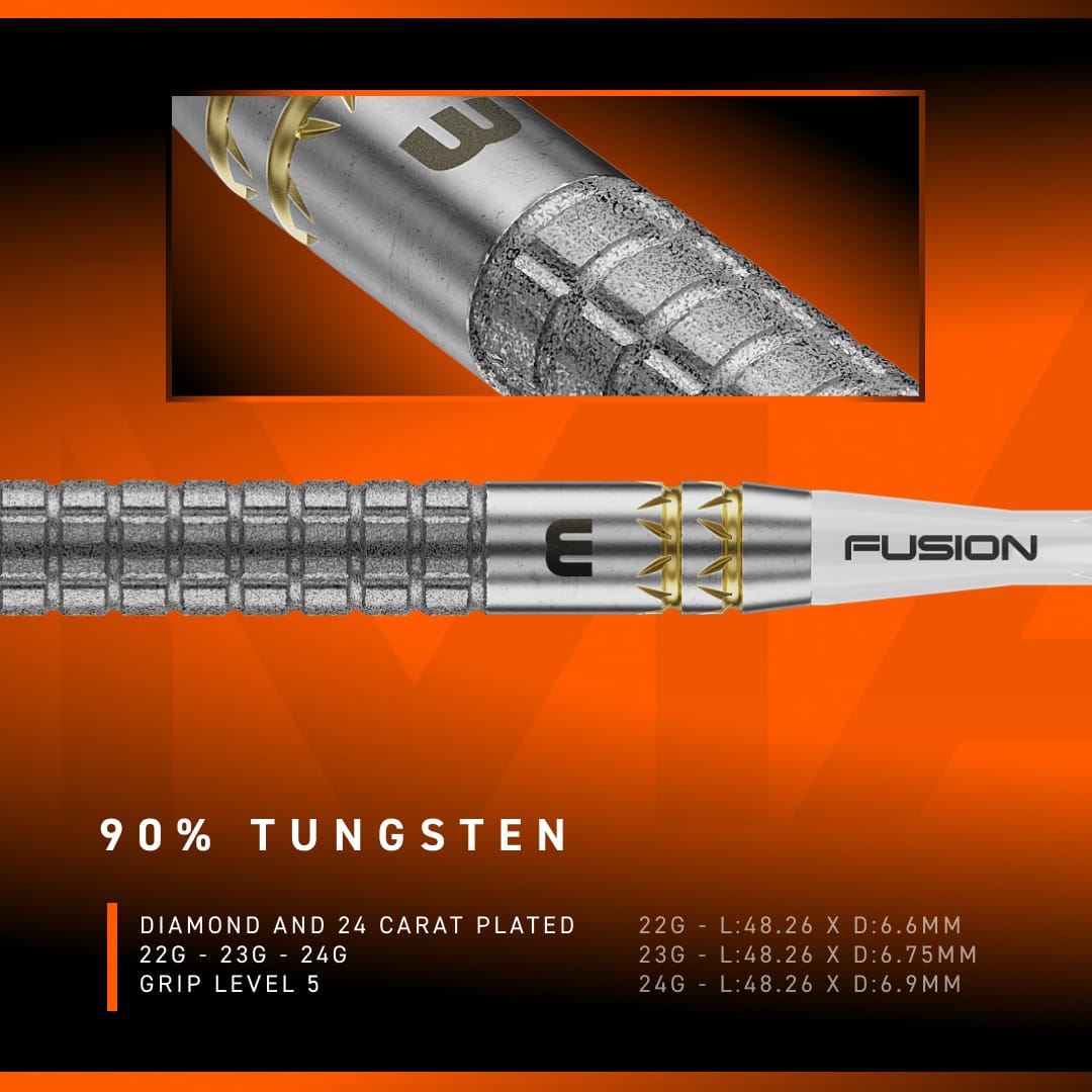 Winmau Gian van Veen Switch Darts - Steel Tip - 90% Tungsten - W-Max