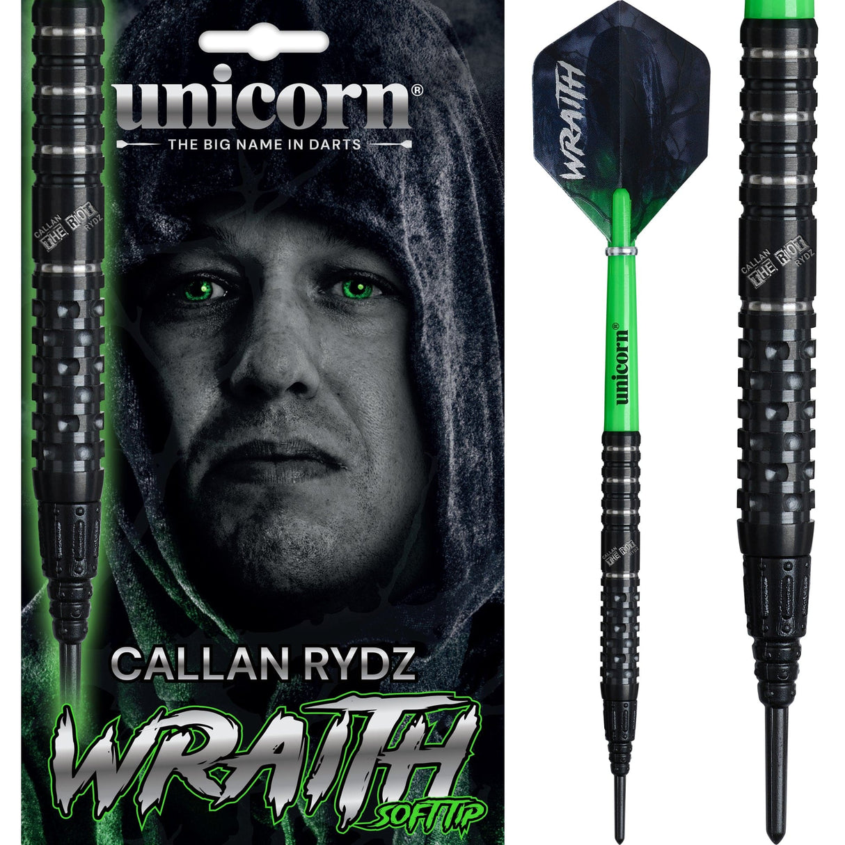 Unicorn Wraith Darts - Soft Tip - 90% Tungsten - Callan Rydz - Phase 2 19g