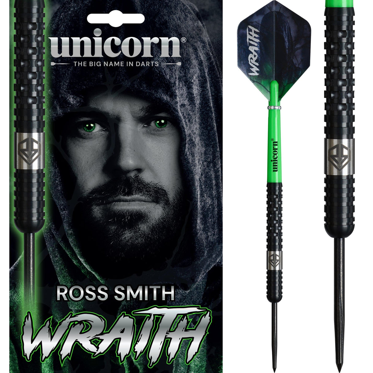 Unicorn Wraith Darts - Steel Tip - 90% Tungsten - Ross Smith