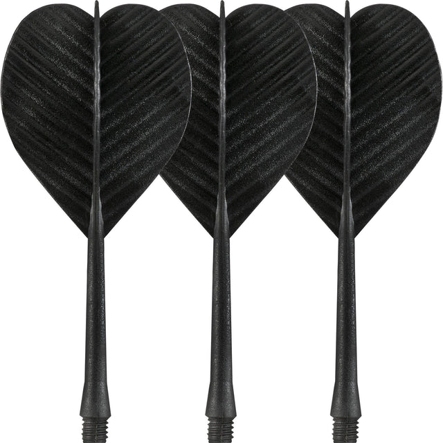 *Pub Darts All In One Durable Plastic Flights - (2ba) - Black-X2165