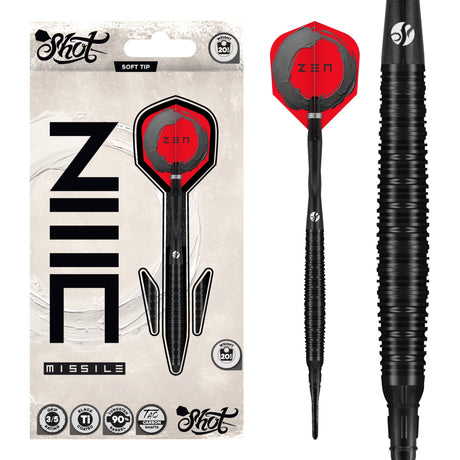 Shot Zen Darts - Soft Tip - 90% Tungsten - Missile 20g