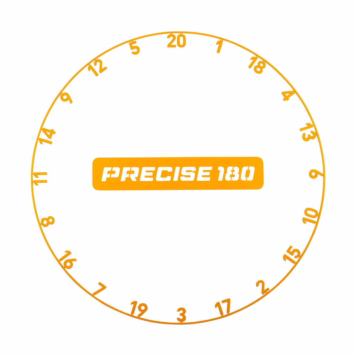 Precise 180 Number Ring - One-Piece - Colours Tiger Orange