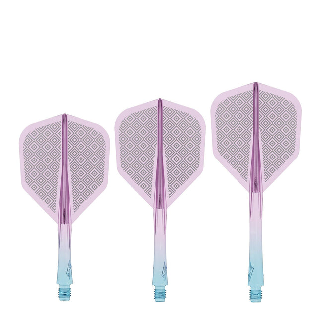 Caliburn SUP Flights - Moulded Shaft and Flight -  Standard No6 - Block - Blue & Purple