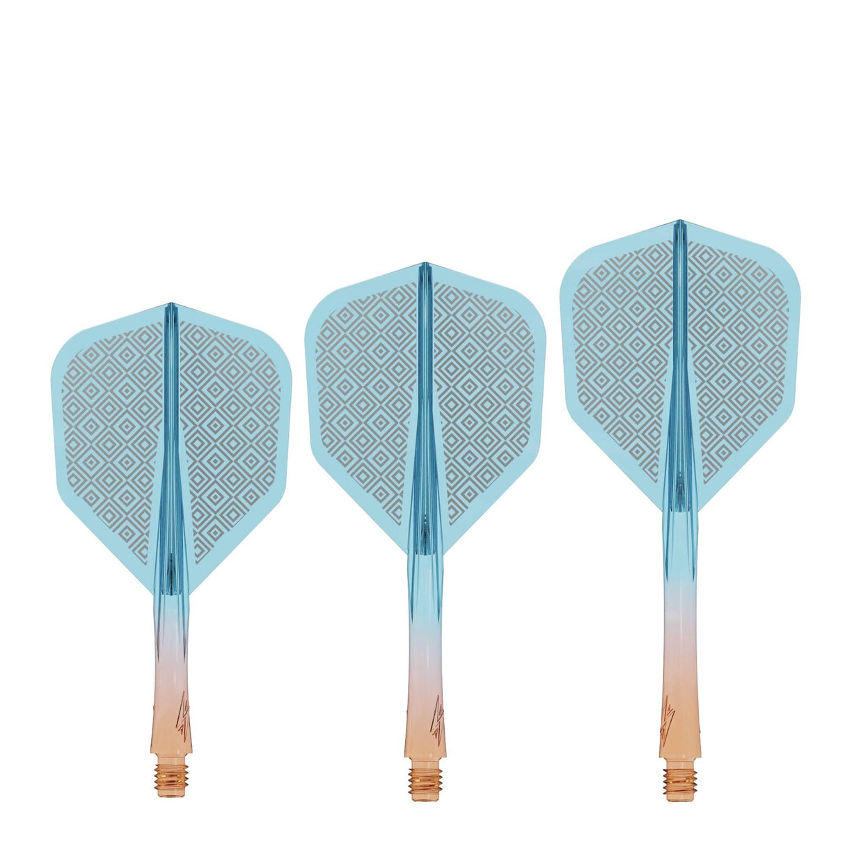 Caliburn SUP Flights - Moulded Shaft and Flight -  Standard No6 - Block - Orange & Blue