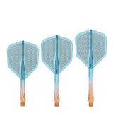 Caliburn SUP Flights - Moulded Shaft and Flight -  Standard No6 - Block - Orange & Blue