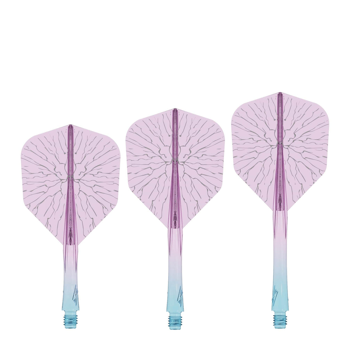 Caliburn SUP Flights - Moulded Shaft and Flight -  Standard No6 - Crack - Blue & Purple