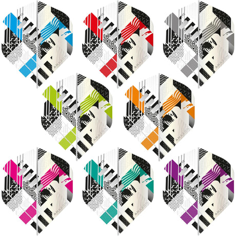 *Amazon Abstract Dart Flights - No2 - Std - White