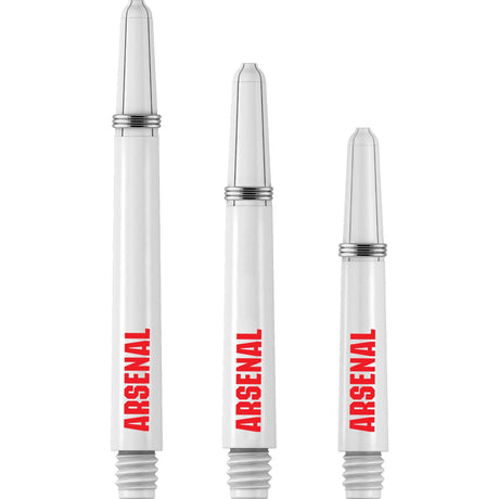 Arsenal FC Dart Shafts - Official Licensed - Dart Stems with Springs - The Gunners - White