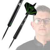 BULL'S Luc Peters Darts - Steel Tip - 90% Tungsten - Black Titanium 22g