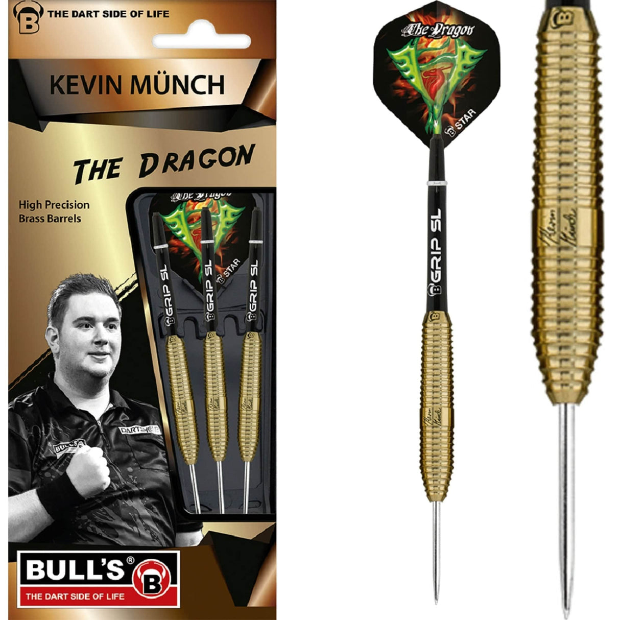 BULL'S Kevin Munch - Steel Tip - Brass - The Dragon 21g