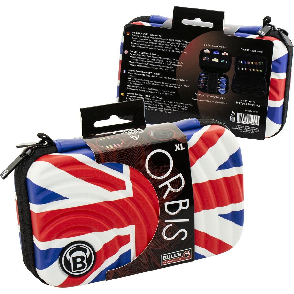 BULL'S Orbis Dart Case - Strong EVA Material - XL - UJ