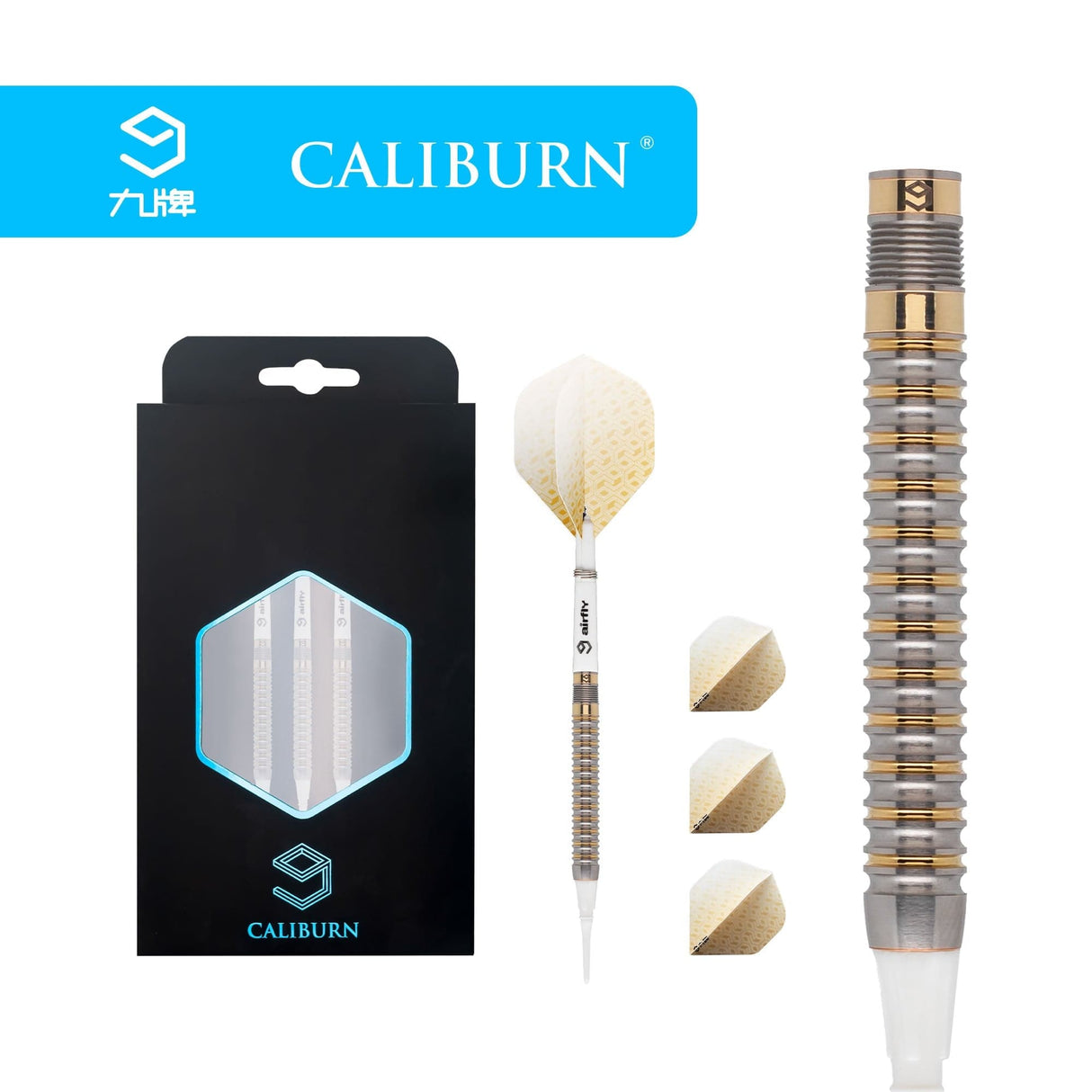 *Caliburn Artisan II Darts - Soft Tip - 90% - Gold