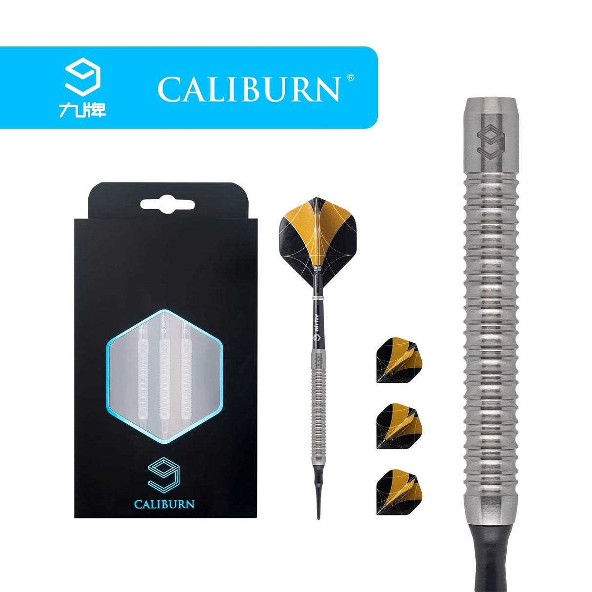 *Caliburn Artisan Darts - Soft Tip - 90% - Natural