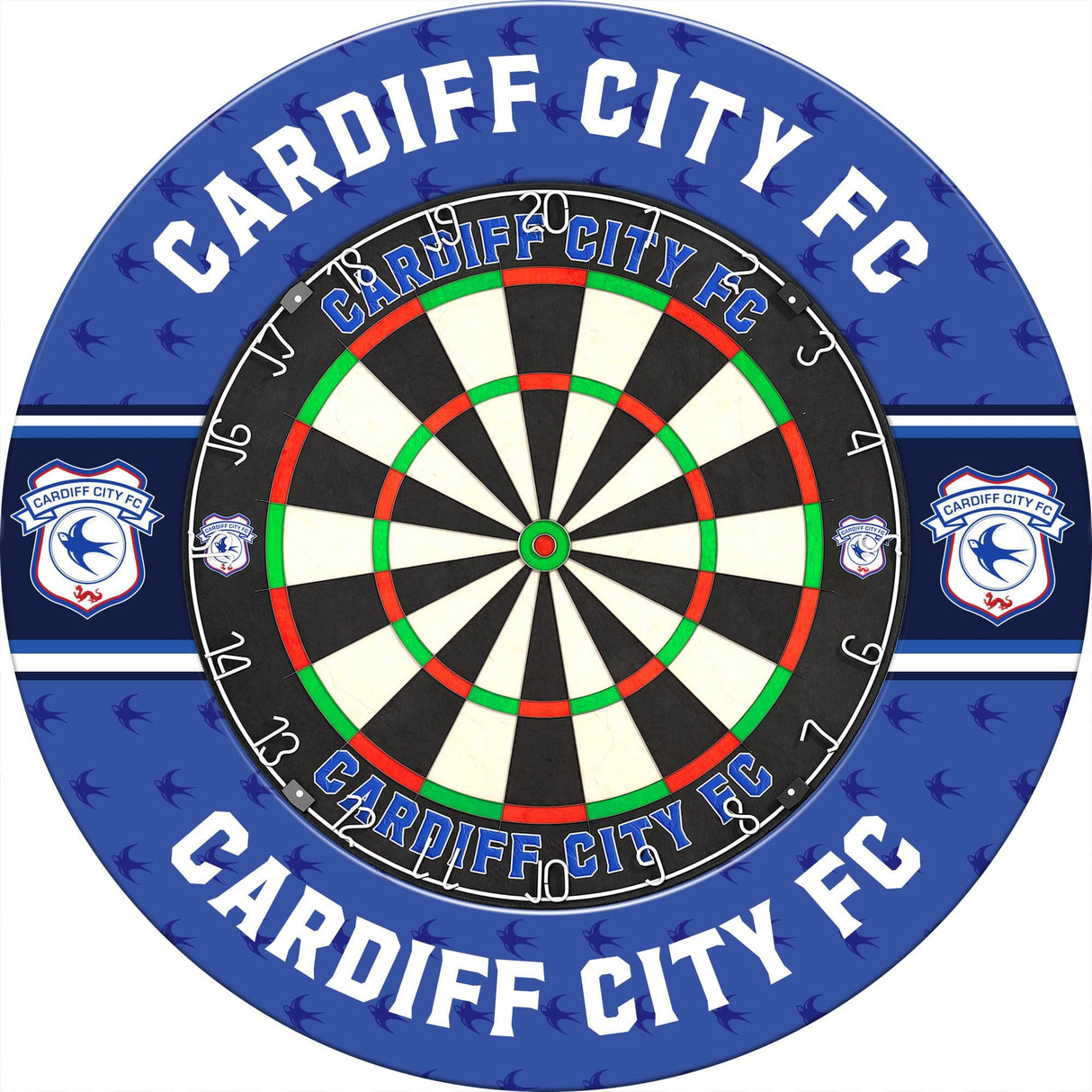 Cardiff City FC - Official Licensed - Dartboard Surround - S3 - Stripe Crest