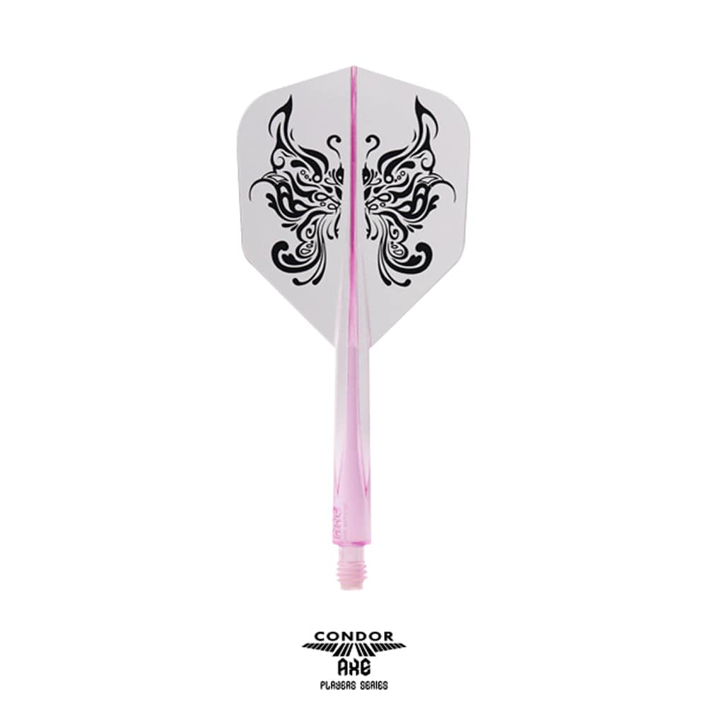 Condor AXE Dart Flights - Tribal Butterfly - Small - Clear Pink