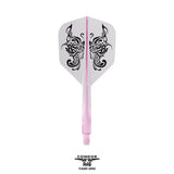 Condor AXE Dart Flights - Tribal Butterfly - Small - Clear Pink