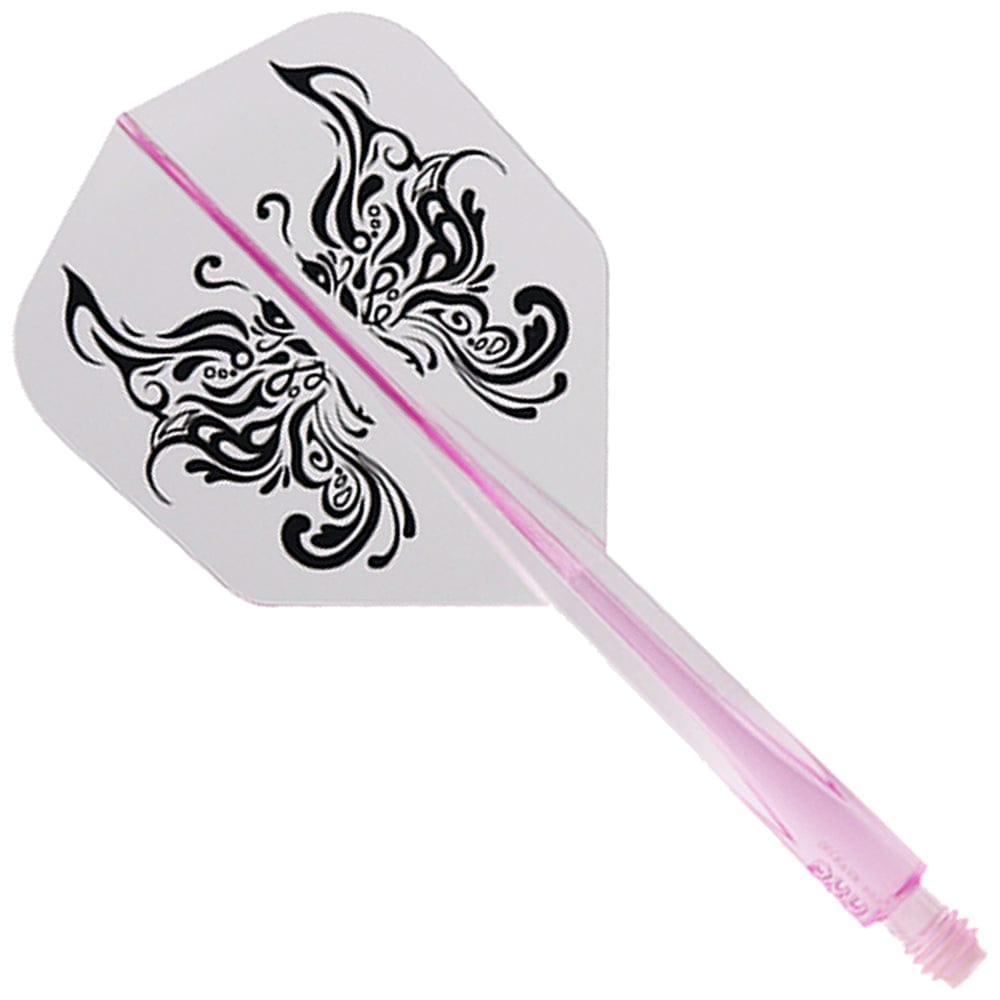 Condor AXE Dart Flights - Tribal Butterfly - Small - Clear Pink Short