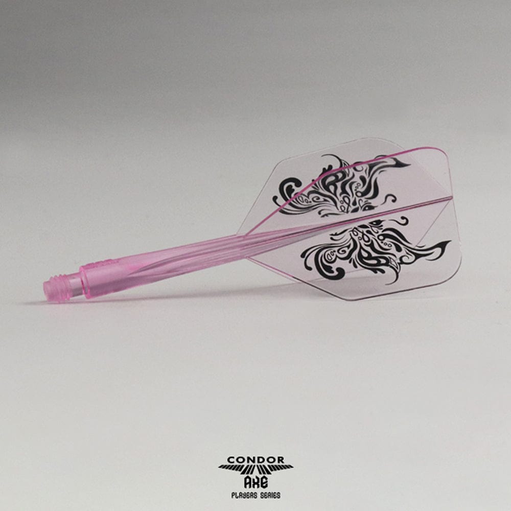 Condor AXE Dart Flights - Tribal Butterfly - Small - Clear Pink
