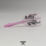 Condor AXE Dart Flights - Tribal Butterfly - Small - Clear Pink