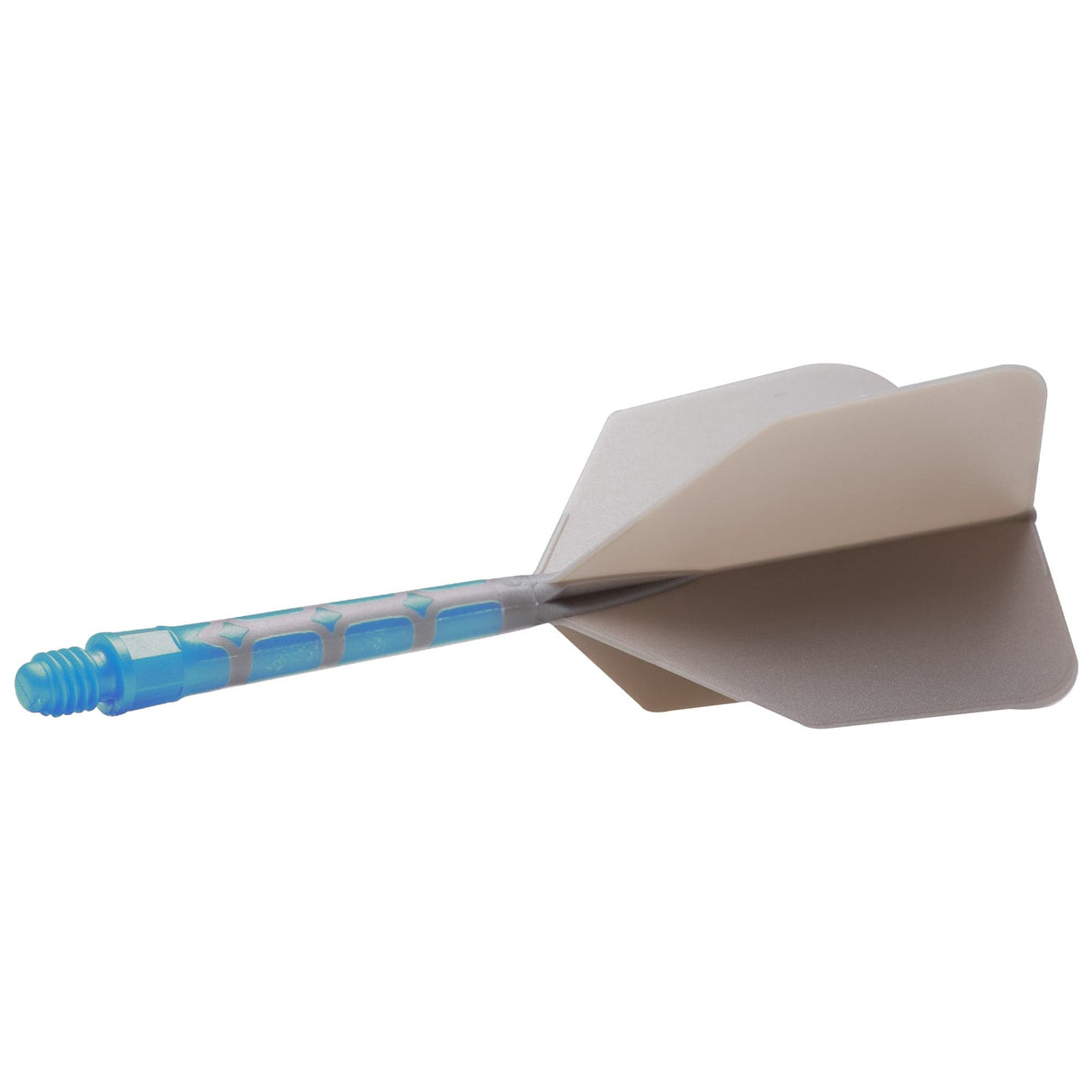 *Cuesoul Rost T19 Integrated Dart Shaft and Flights - Big Wing - Sky Blue with Grey Flight