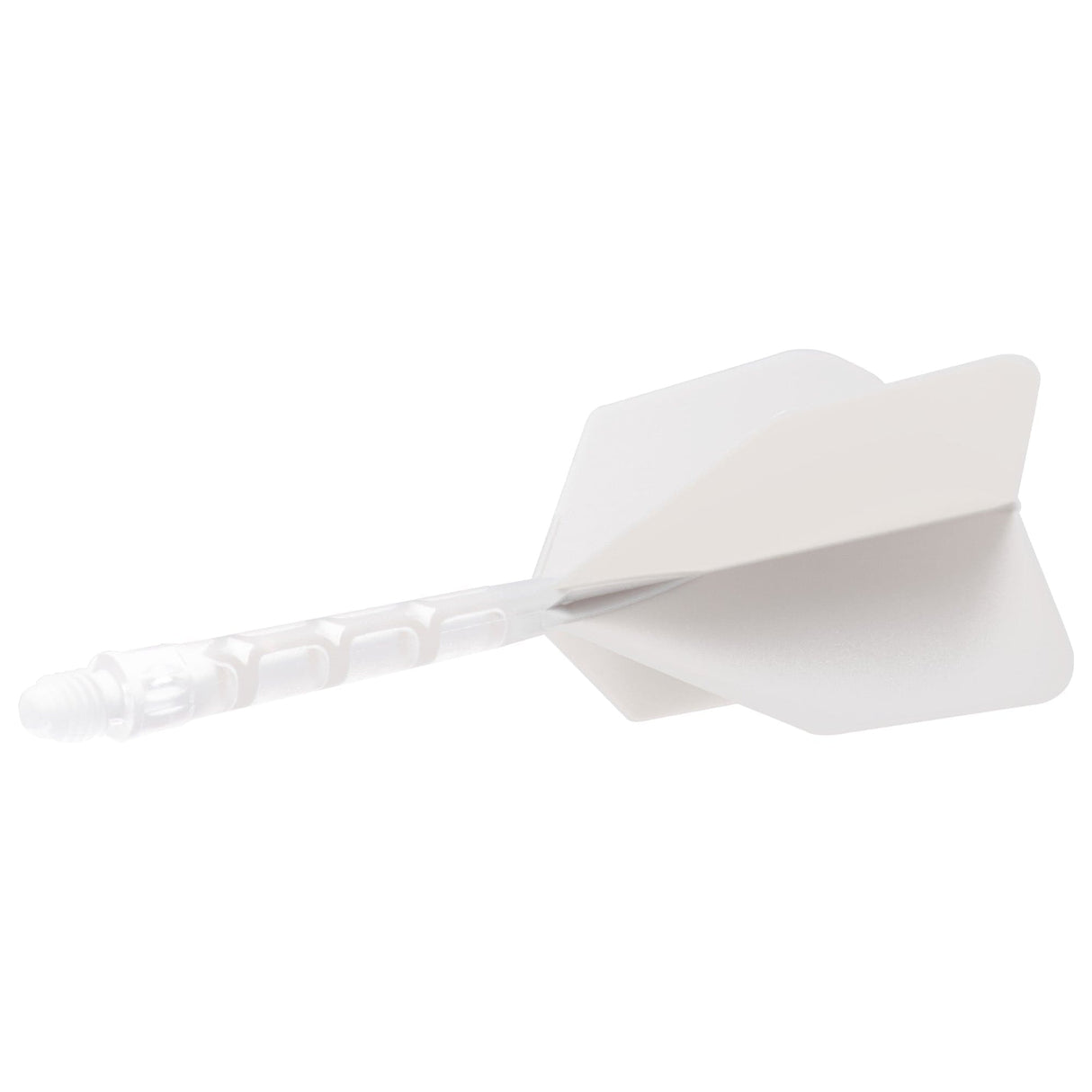 *Cuesoul Rost T19 Integrated Dart Shaft and Flights - Big Wing - Clear with White Flight