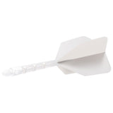 *Cuesoul Rost T19 Integrated Dart Shaft and Flights - Big Wing - Clear with White Flight