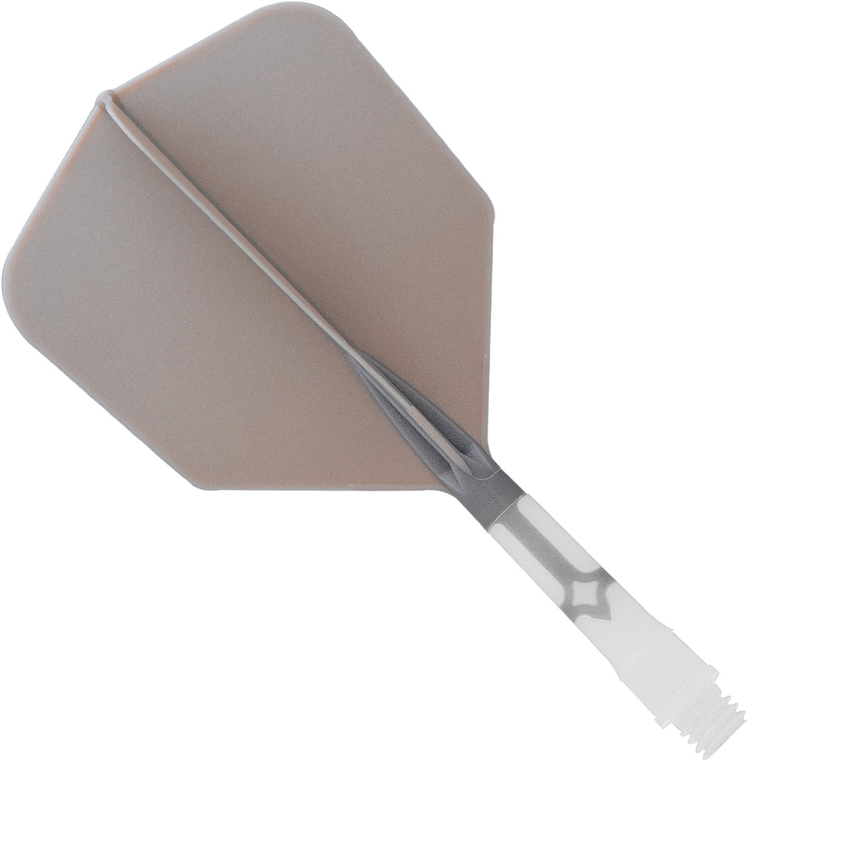 Cuesoul Rost T19 Integrated Dart Shaft and Flights - Big Wing - White with Grey Flight Short